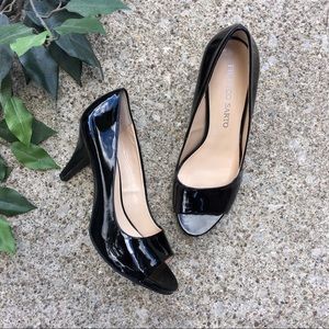 Franco Sarto 'Action' Black Peep Toe Pumps